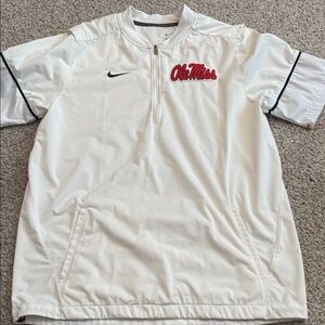 Nike White Ole Miss Quarter-Zip Top